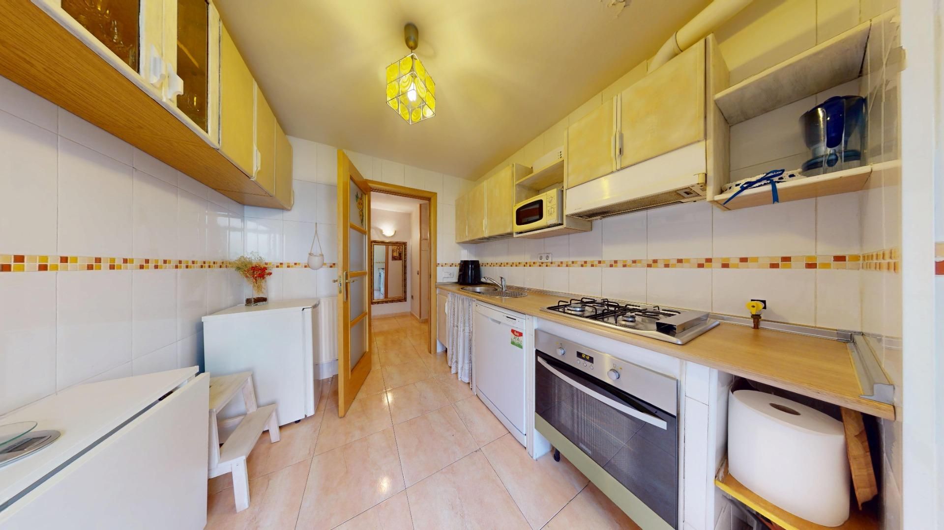 Kitchen of Flat for sale in  Madrid Capital  with Heating and Terrace