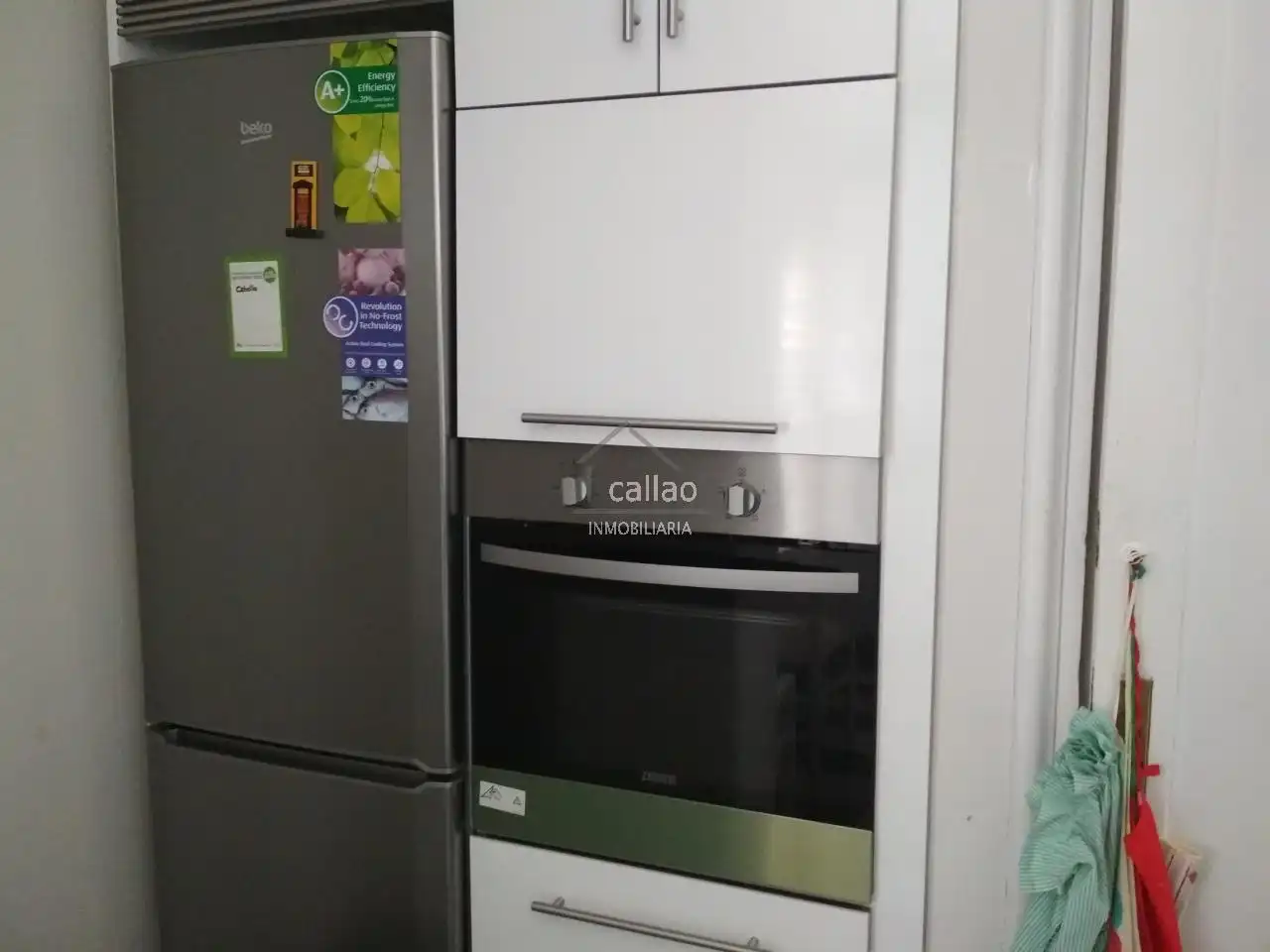 Kitchen of Flat for rent in Ferrol  with Heating, Furnished and Balcony