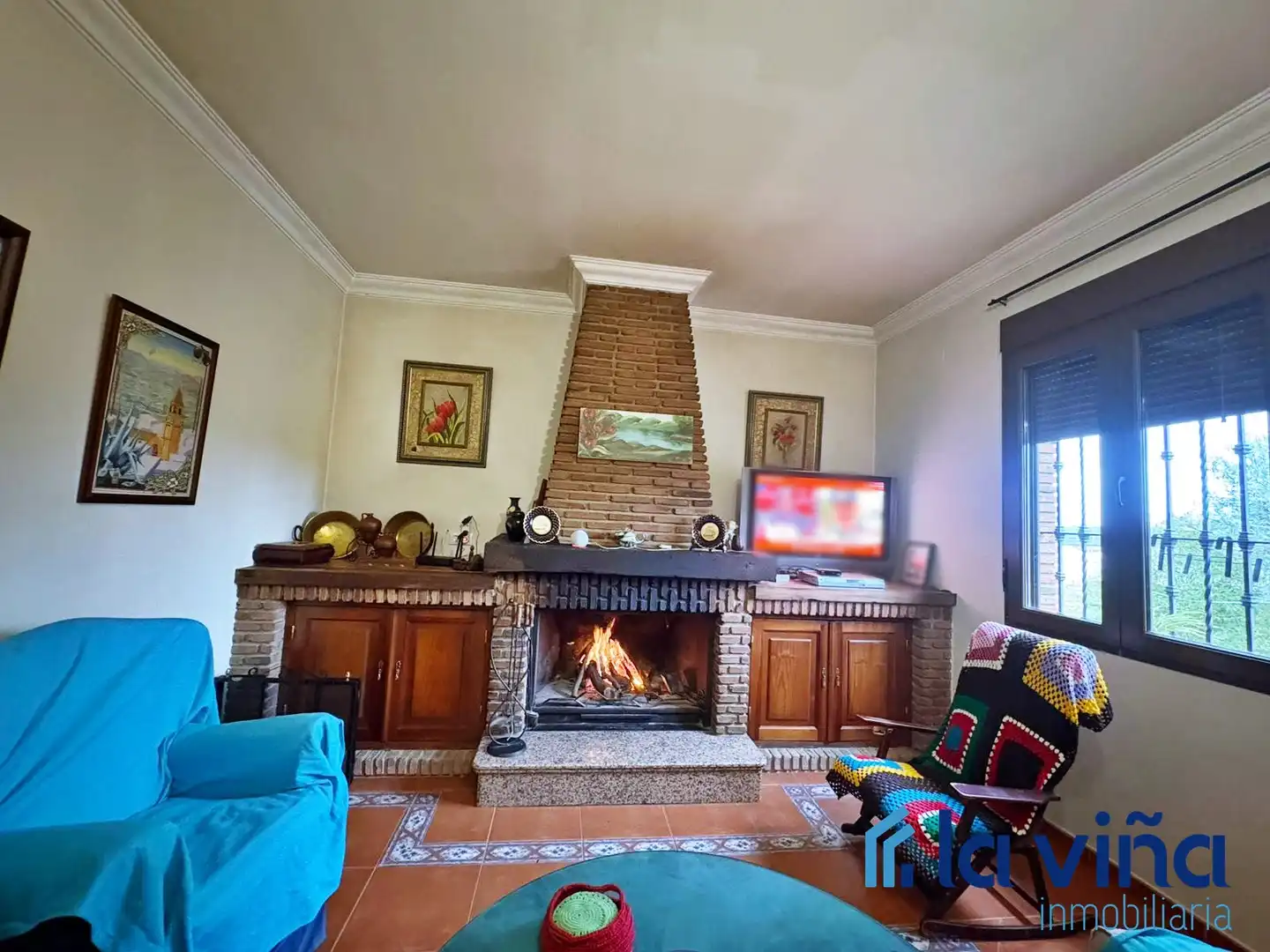 Sala de estar de Casa o chalet en venta en Los Corrales con Aire acondicionado y Amueblado