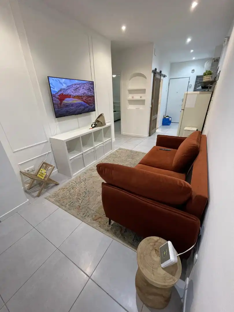 Wohnzimmer von Wohnungen zur Miete in Castelldefels mit Klimaanlage, Heizung und Terrasse