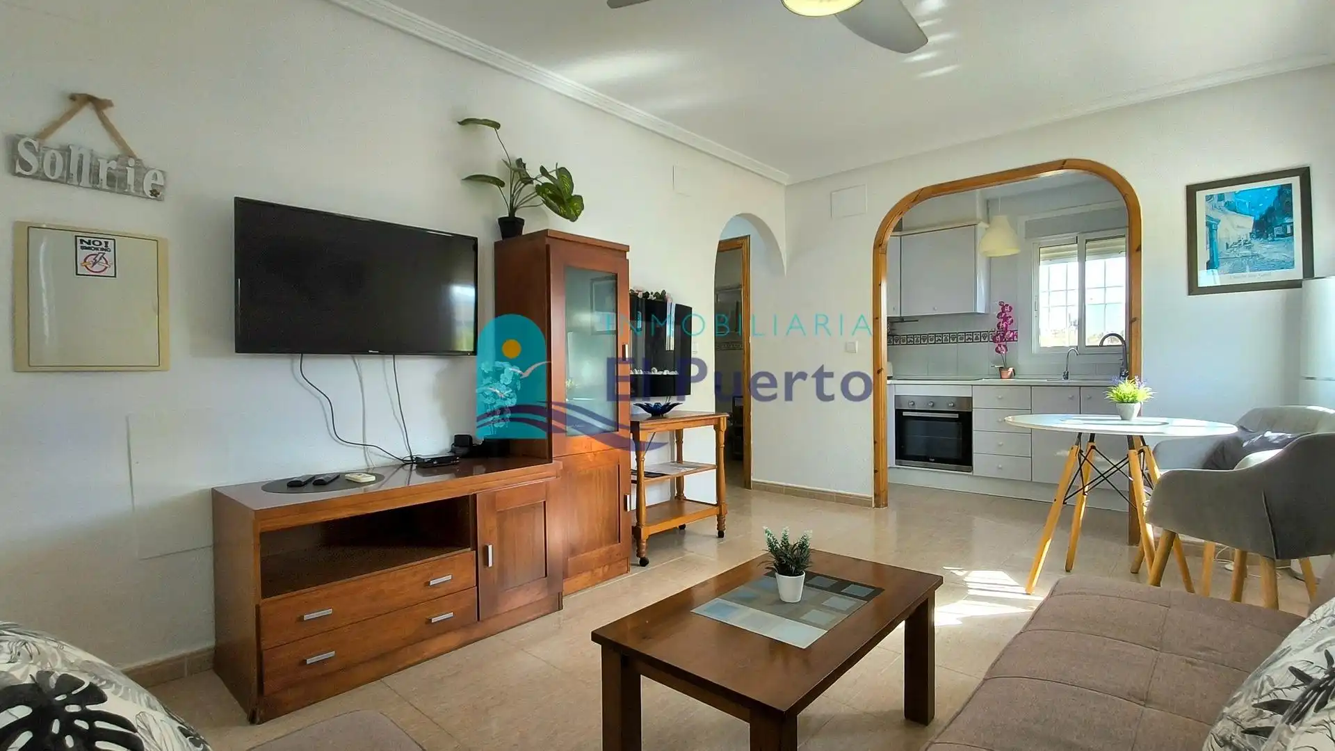 Sala de estar de Casa o chalet en venta en Mazarrón con Aire acondicionado, Calefacción y Jardín privado