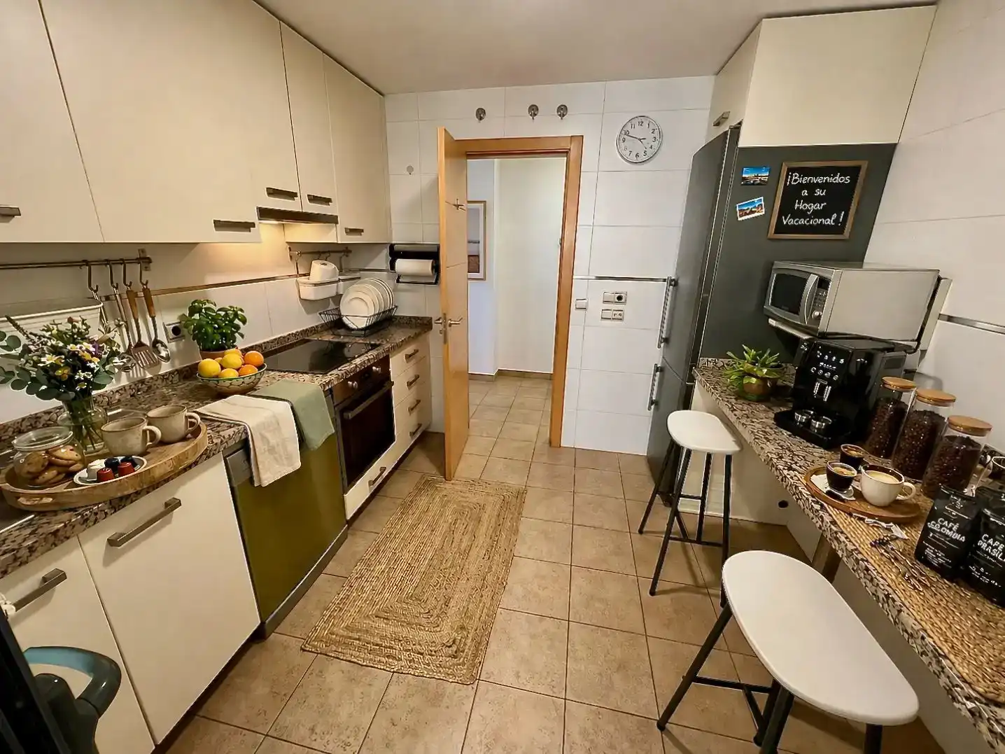 Küche von Wohnung zur Miete in Mijas mit Klimaanlage, Privatgarten und Terrasse