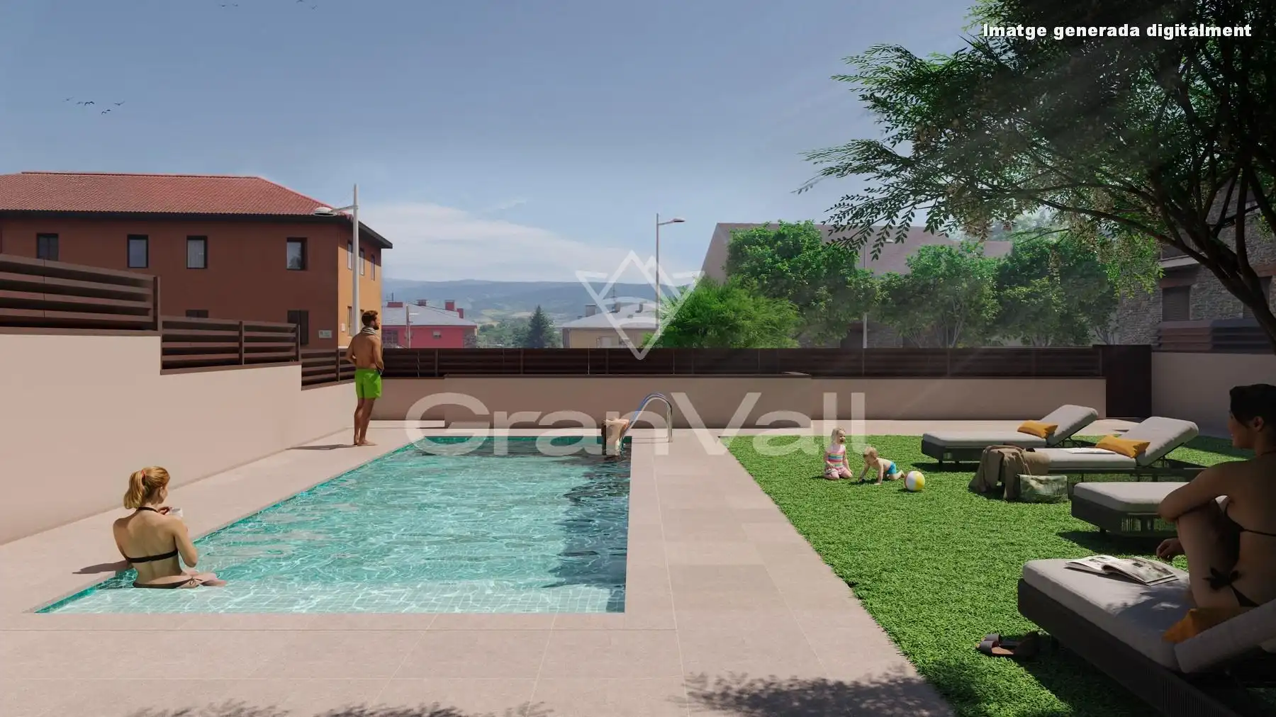 Piscina de Apartament en venda en Puigcerdà amb Jardí privat, Terrassa i Traster