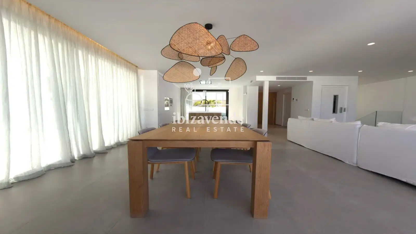 Comedor de Casa o chalet de alquiler en Santa Eulària des Riu con Aire acondicionado, Calefacción y Piscina