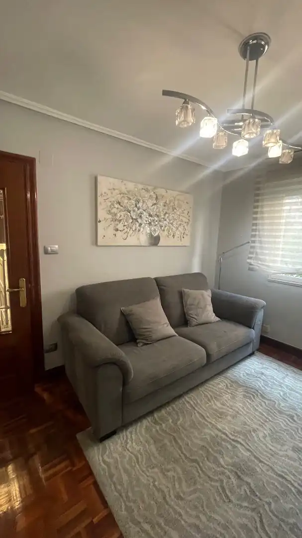 Sala d'estar de Pis en venda en Portugalete amb Calefacció, Parquet i Moblat