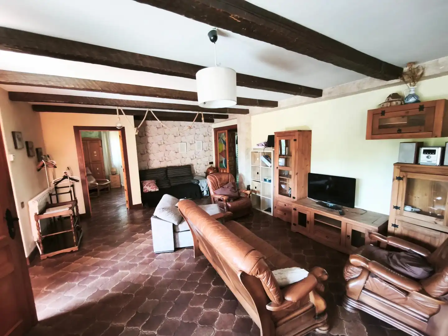Sala de estar de Casa o chalet en venta en San Andrés del Rabanedo con Calefacción, Terraza y Piscina