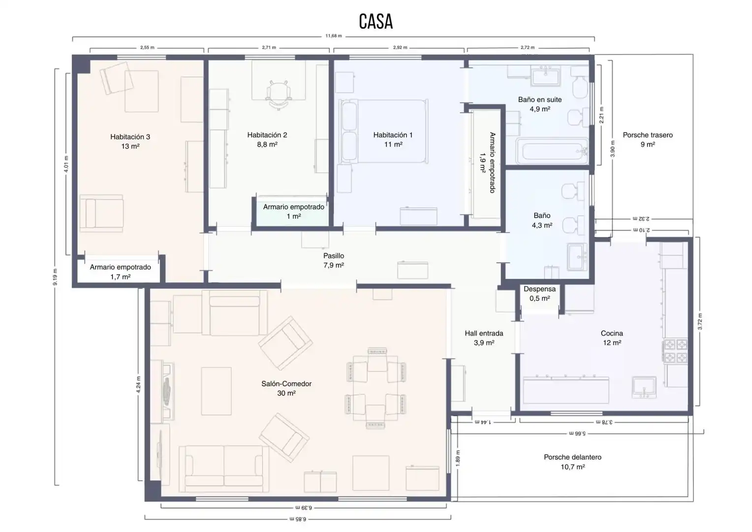 Houses for sale in Hinojos  with Air Conditioner, Heating and Private garden