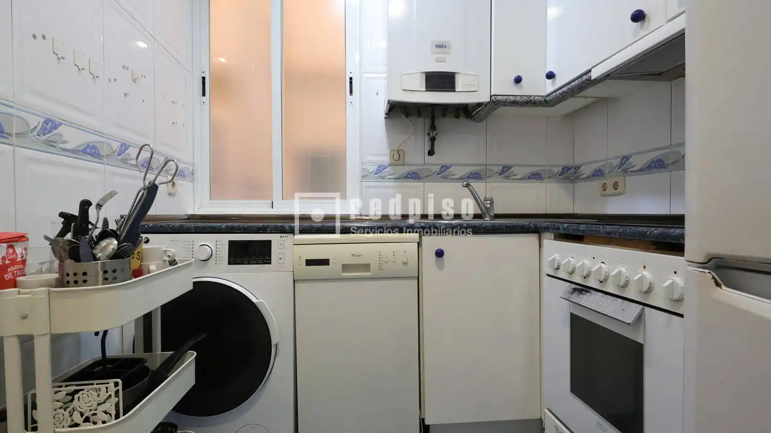 Kitchen of Flat for rent in Madrid  with Air Conditioner, Heating and Furnished