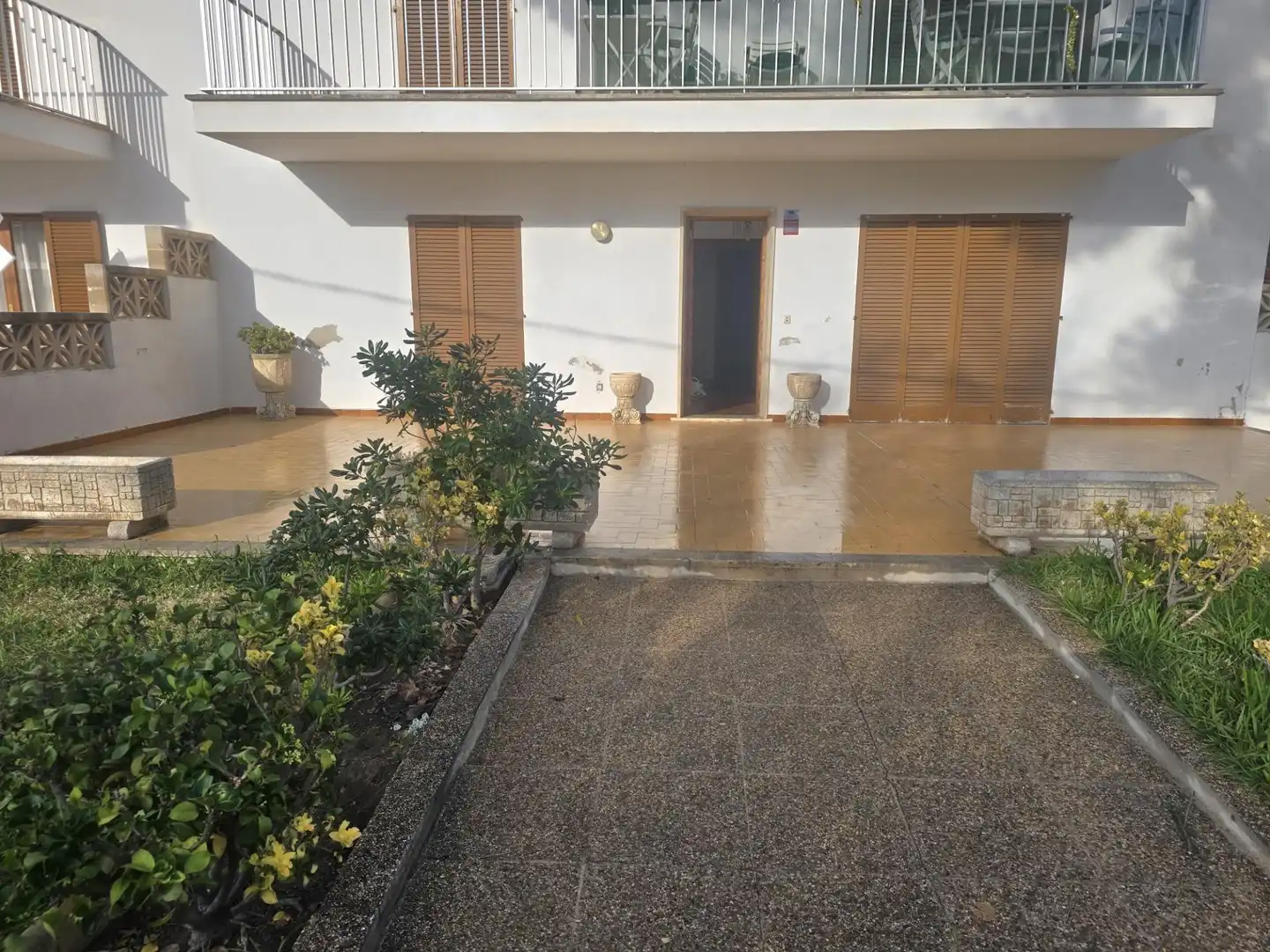 Terraza de Dúplex de alquiler con opción a compra en Alcúdia con Aire acondicionado, Calefacción y Jardín privado
