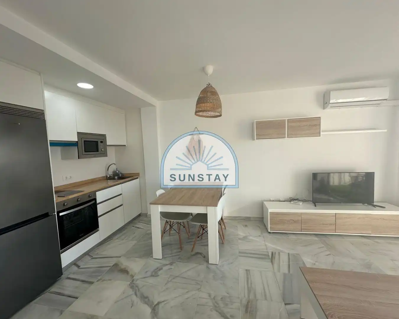 Kitchen of Flat for rent in Nerja  with Air Conditioner, Private garden and Terrace