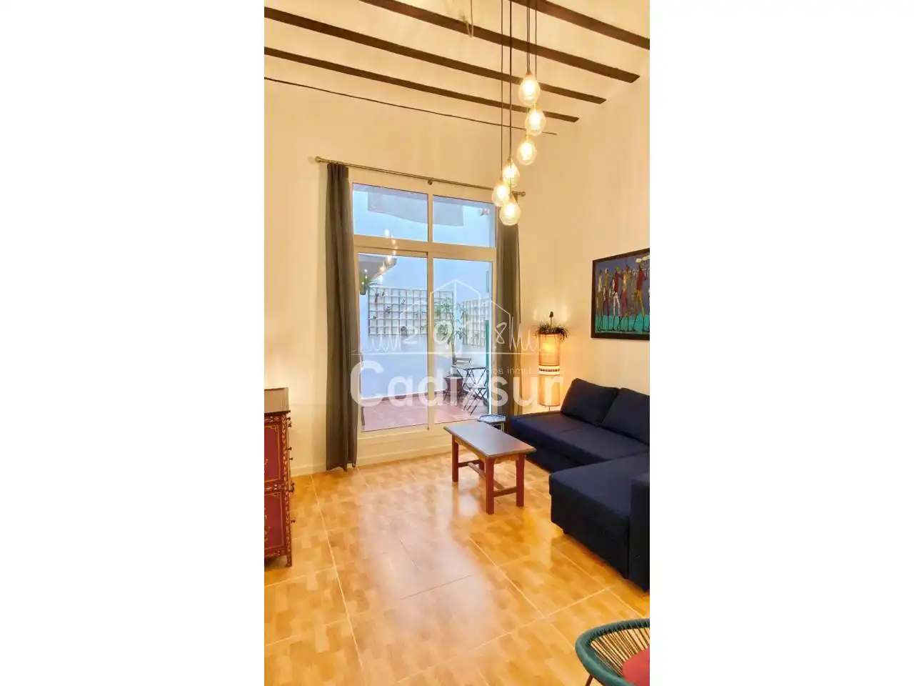 Sala de estar de Piso de alquiler en Cádiz con Amueblado