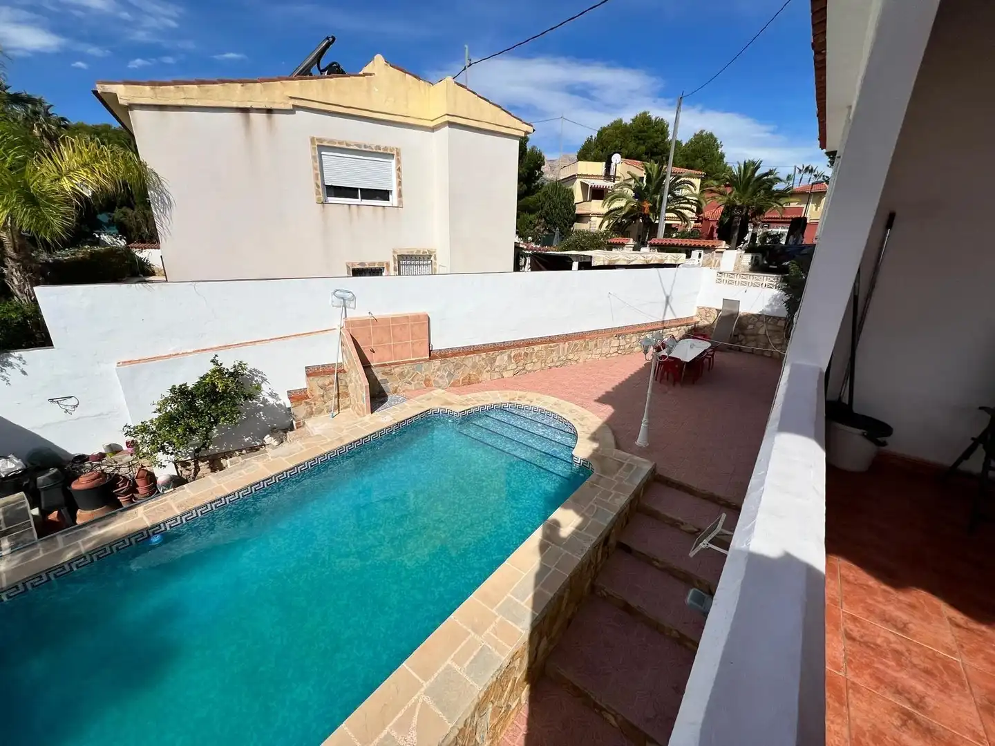 Swimming pool of Houses for sale in La Nucia  with Private garden, Terrace and Storage room