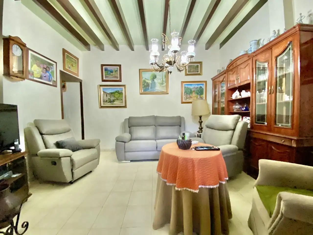 Wohnzimmer von Haus oder Chalet zum Verkauf in  Palma de Mallorca mit Privatgarten, Terrasse und Abstellraum