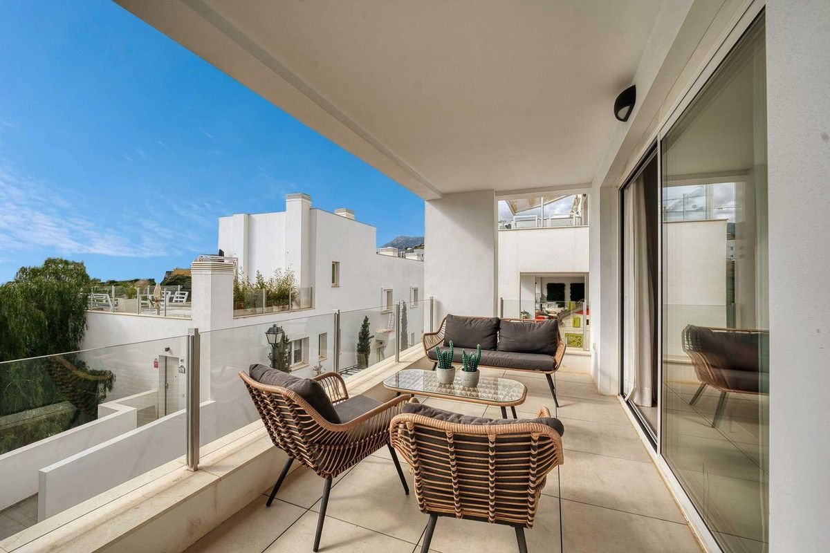 Terraza de Apartamento en venta en Marbella con Jardín privado, Terraza y Piscina comunitaria
