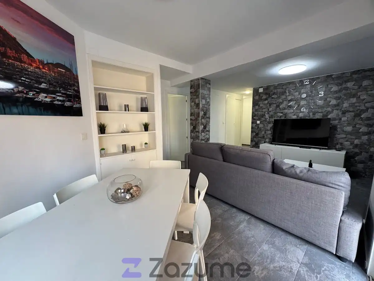 Wohnzimmer von Wohnung zur Miete in Alicante / Alacant mit Klimaanlage, Terrasse und Möbliert