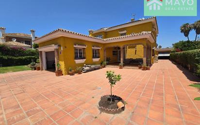 Exterior view of House or chalet for sale in Málaga Capital  with Air Conditioner, Terrace and Swimming Pool