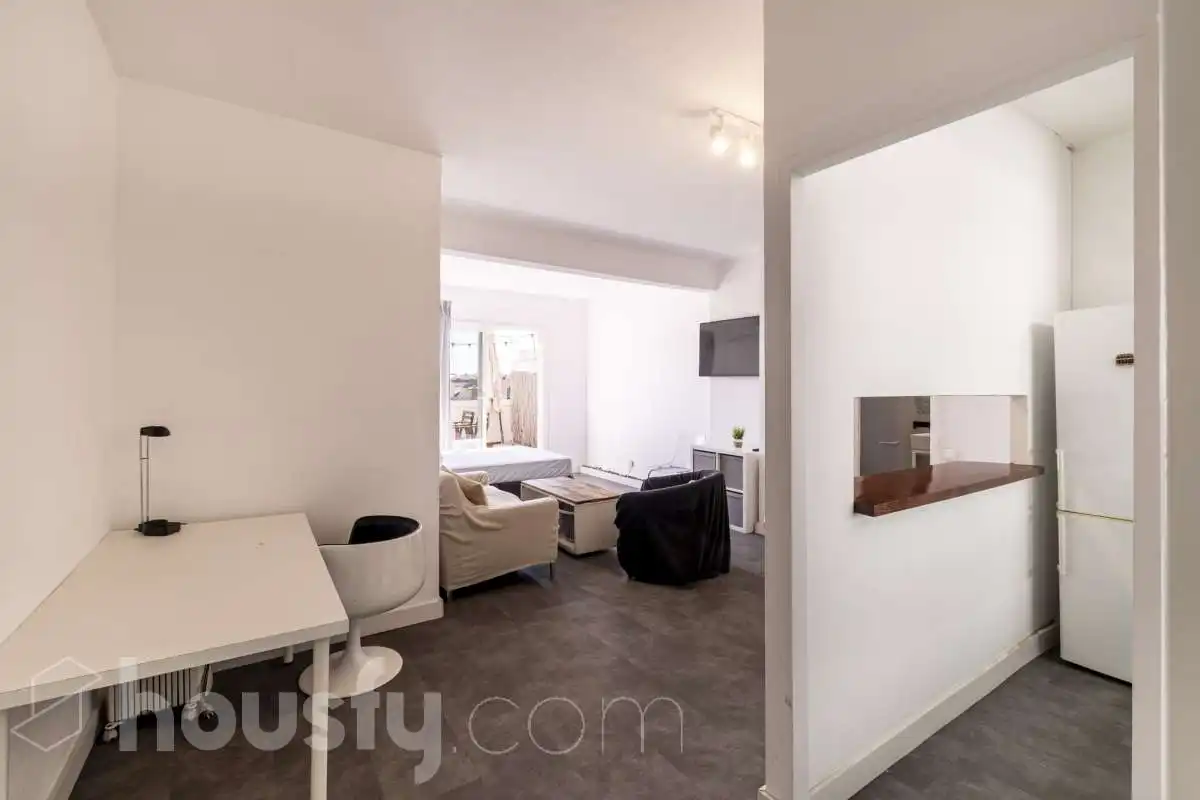 Sala d'estar de Àtic en venda en Barcelona amb Aire condicionat i Terrassa
