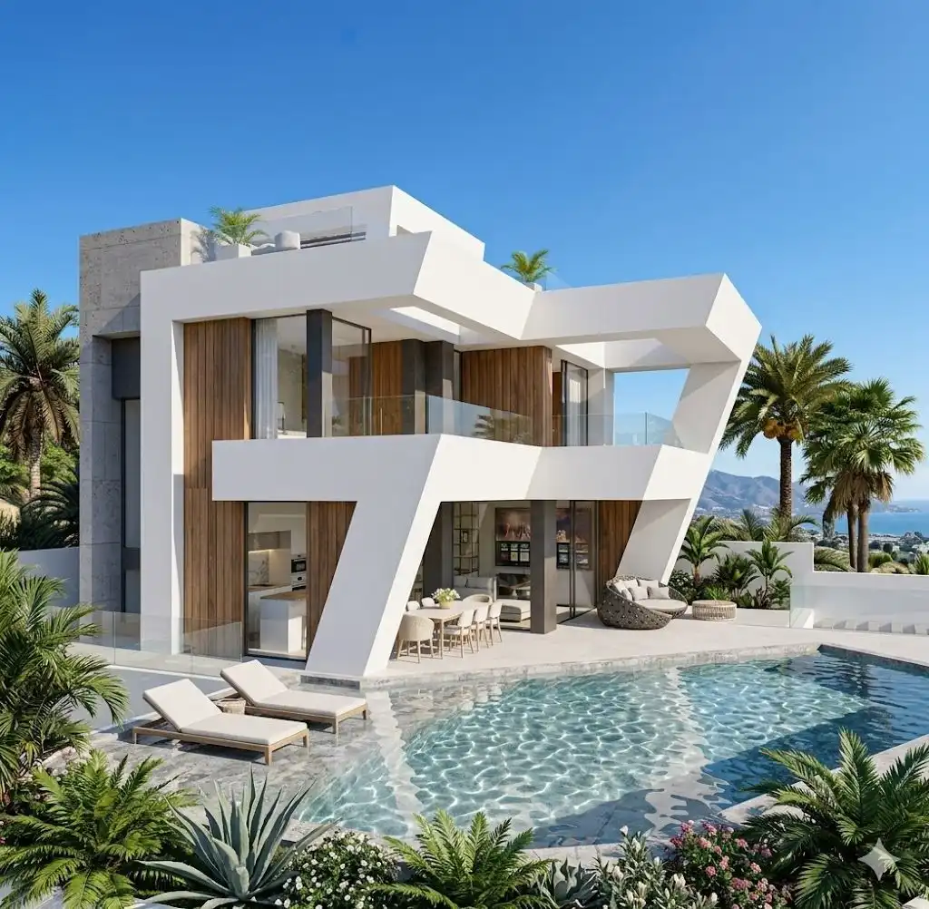 Vista exterior de Casa o chalet en venta en Nerja con Aire acondicionado, Calefacción y Jardín privado