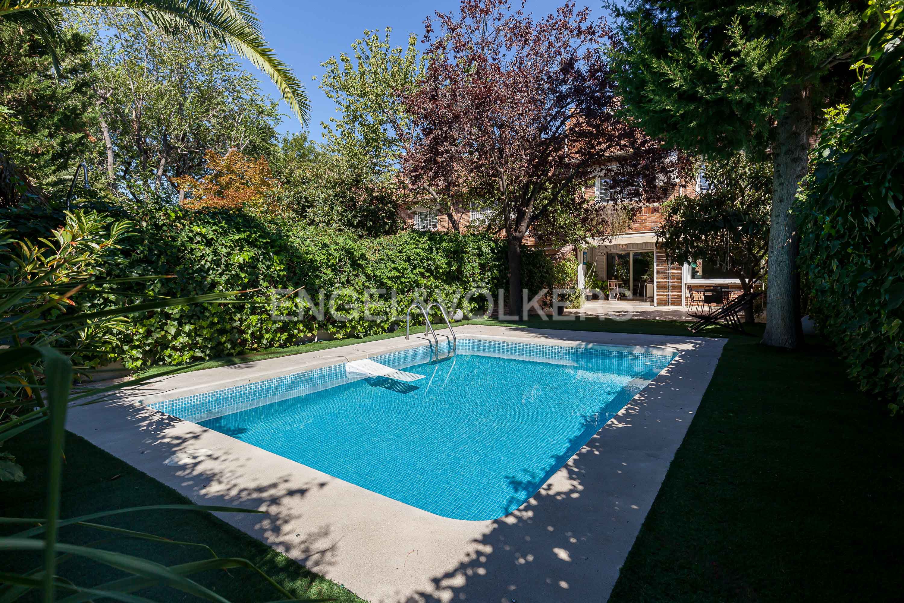 Piscina de Casa o chalet de alquiler en  Madrid Capital con Aire acondicionado, Calefacción y Jardín privado