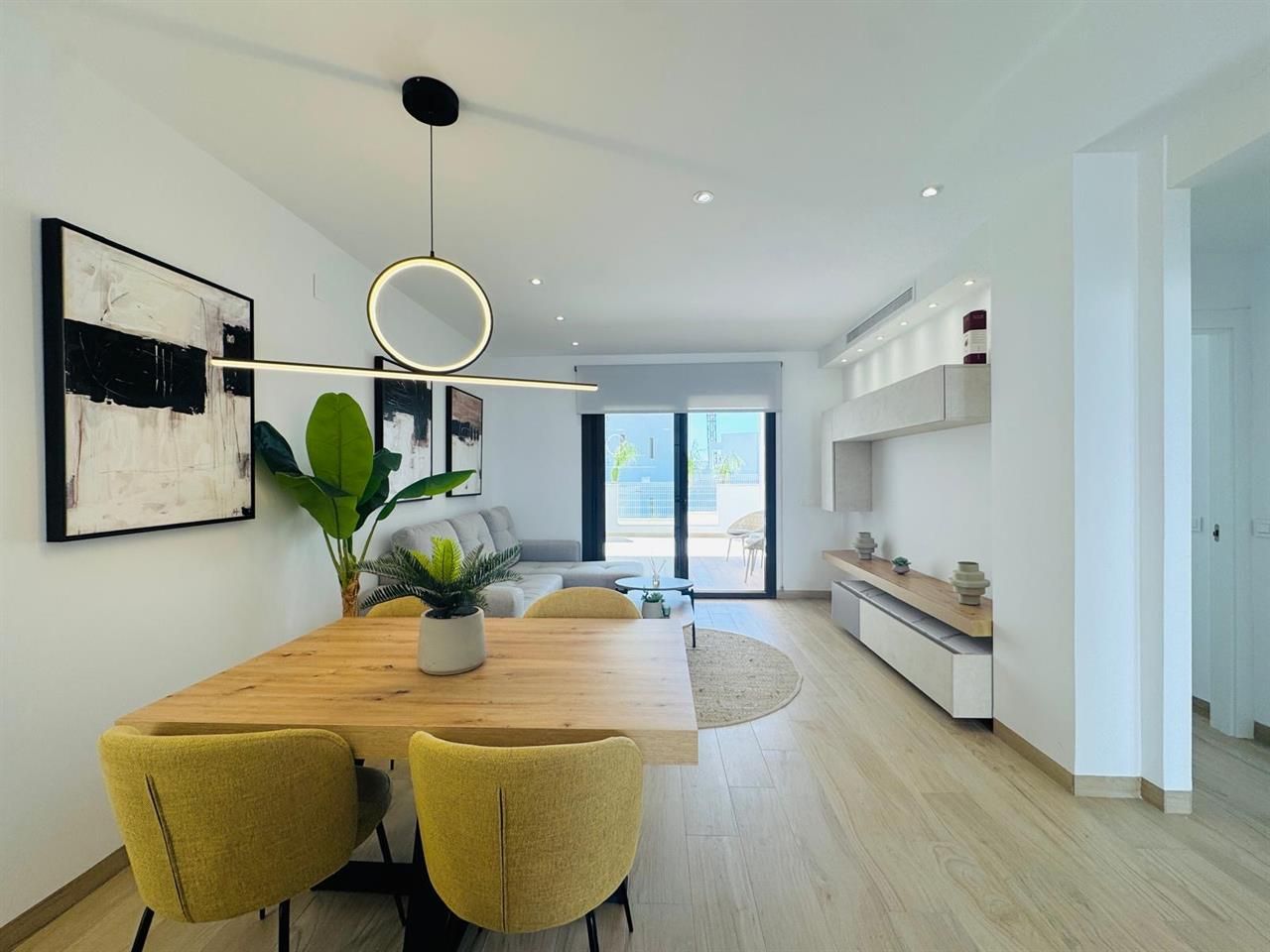 Sala d'estar de Apartament en venda en Finestrat amb Traster, Piscina i Moblat