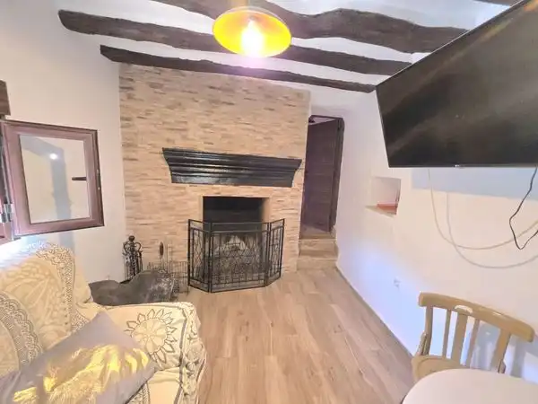 Living room of Detached homes for sale in Laroya  with Parquet flooring, Terrace and Storage room