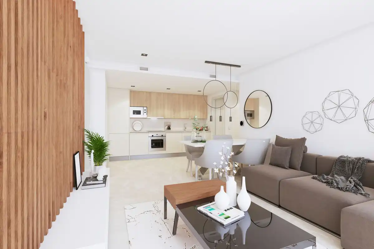 Sala de estar de Apartamento en venta en Benahavís con Aire acondicionado, Jardín privado y Terraza