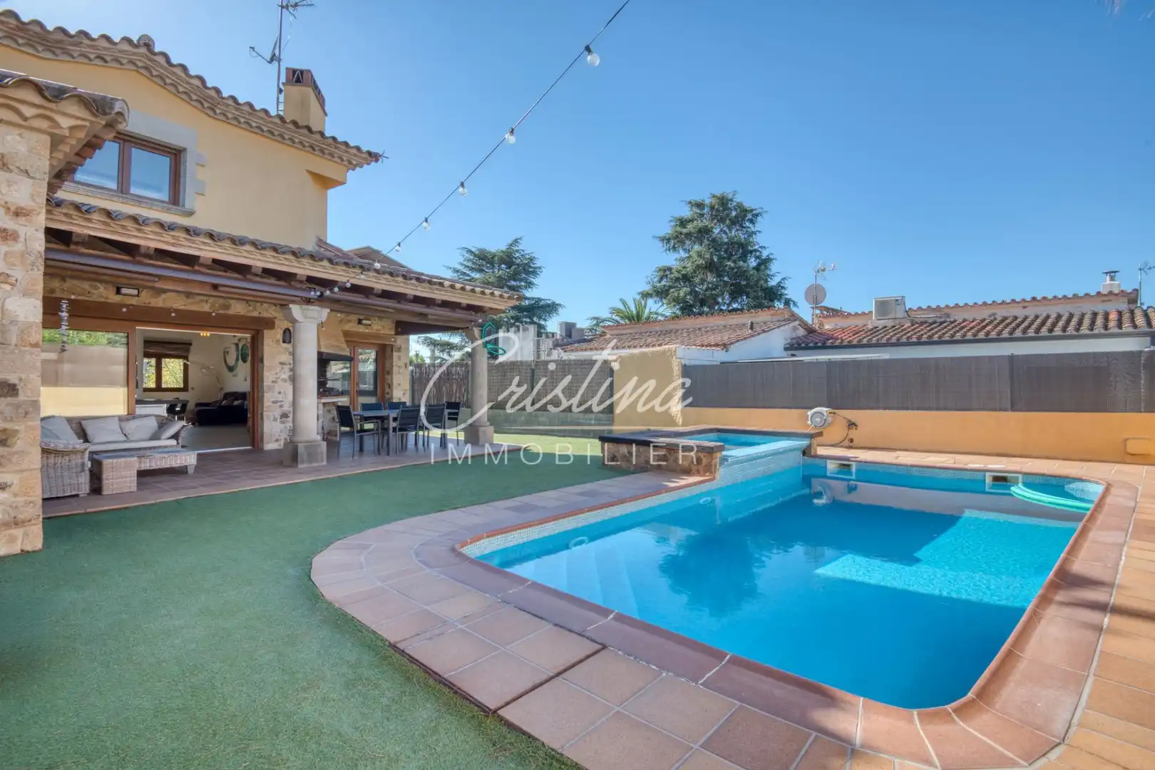 Vista exterior de Casa o xalet en venda en Santa Cristina d'Aro amb Calefacció, Jardí privat i Terrassa