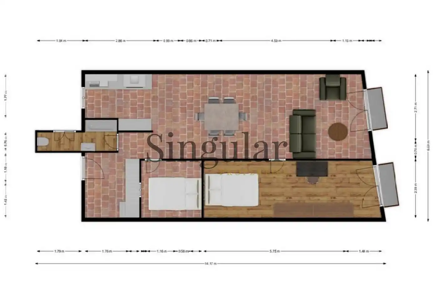 Penthouse mit Terrasse zum Verkauf in Calle TALLERS, imagen 55