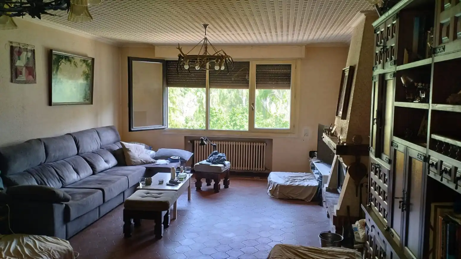 Sala de estar de Casa o chalet en venta en Pradillo con Calefacción, Jardín privado y Terraza