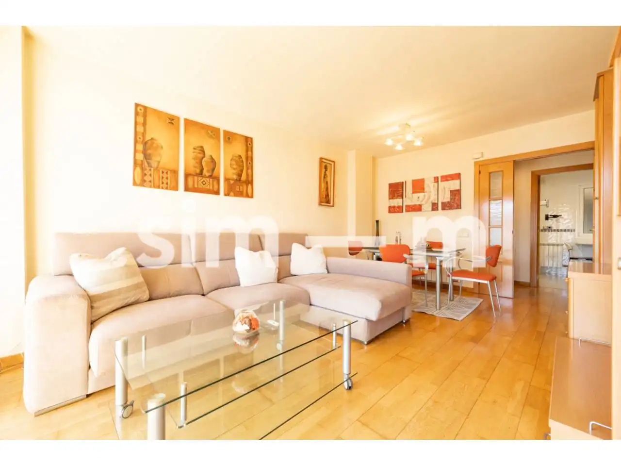 Sala de estar de Piso en venta en Vic con Calefacción, Amueblado y Balcón