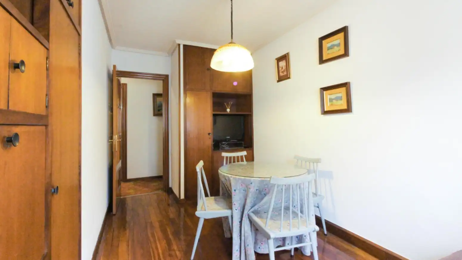 Dining room of Flat for rent in Santander  with Heating, Parquet flooring and Furnished