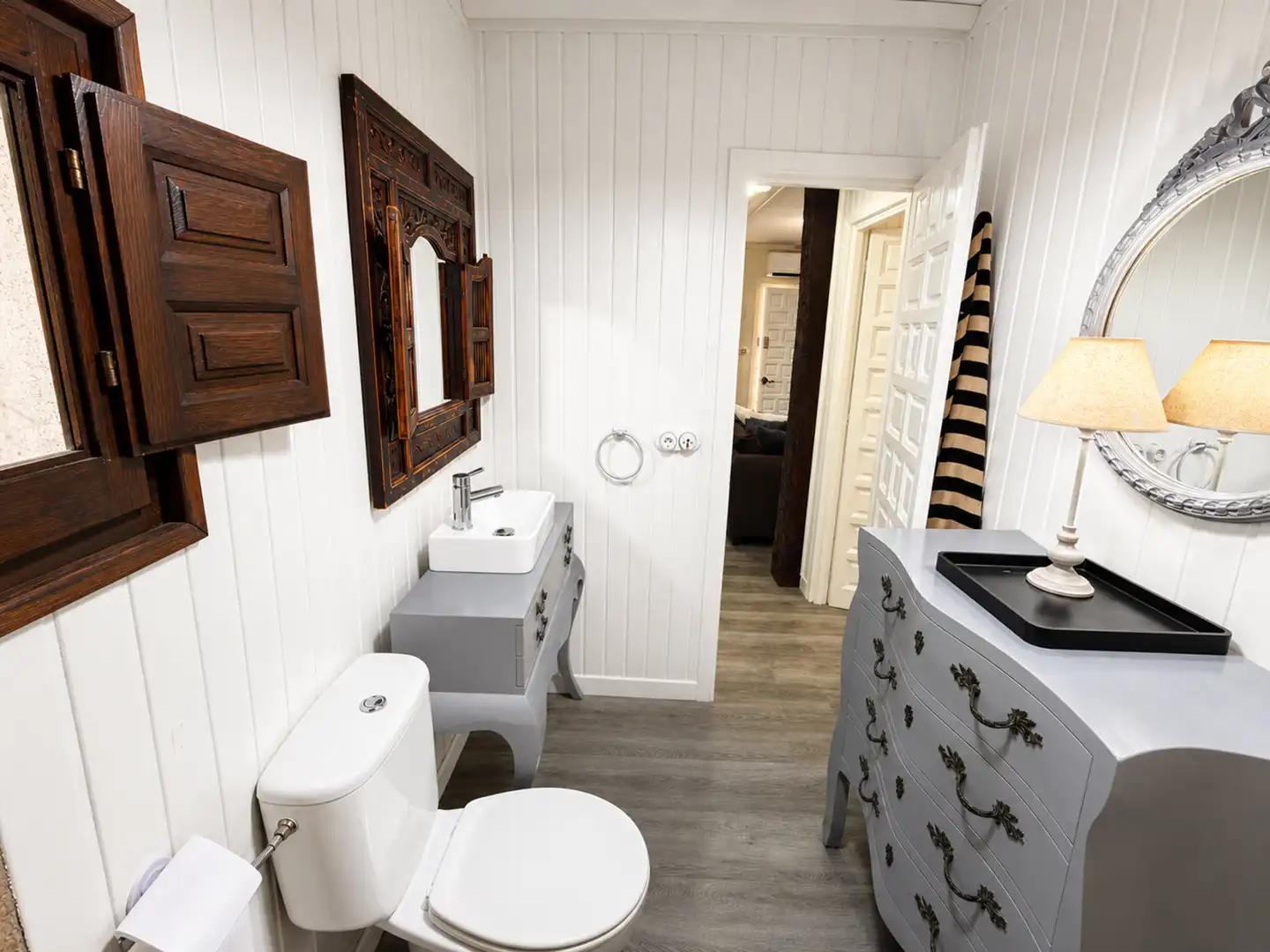 Bany de Apartament en venda en Manilva amb Aire condicionat, Terrassa i Piscina