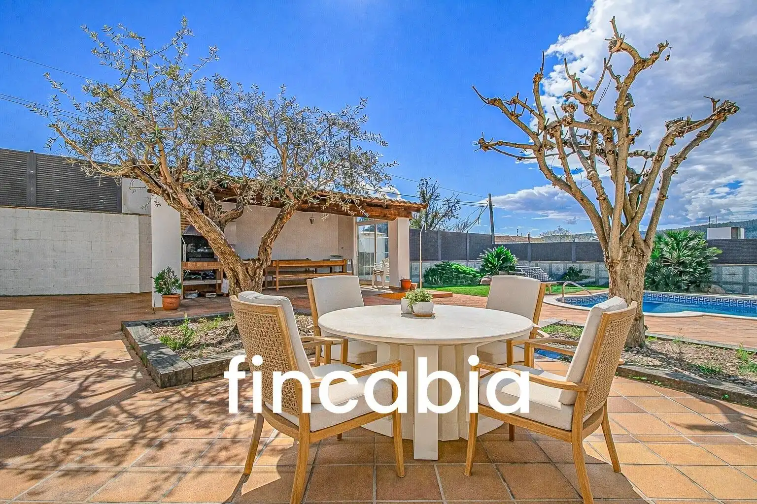 Terrassa de Casa o xalet en venda en Santa Coloma de Farners amb Aire condicionat, Calefacció i Jardí privat