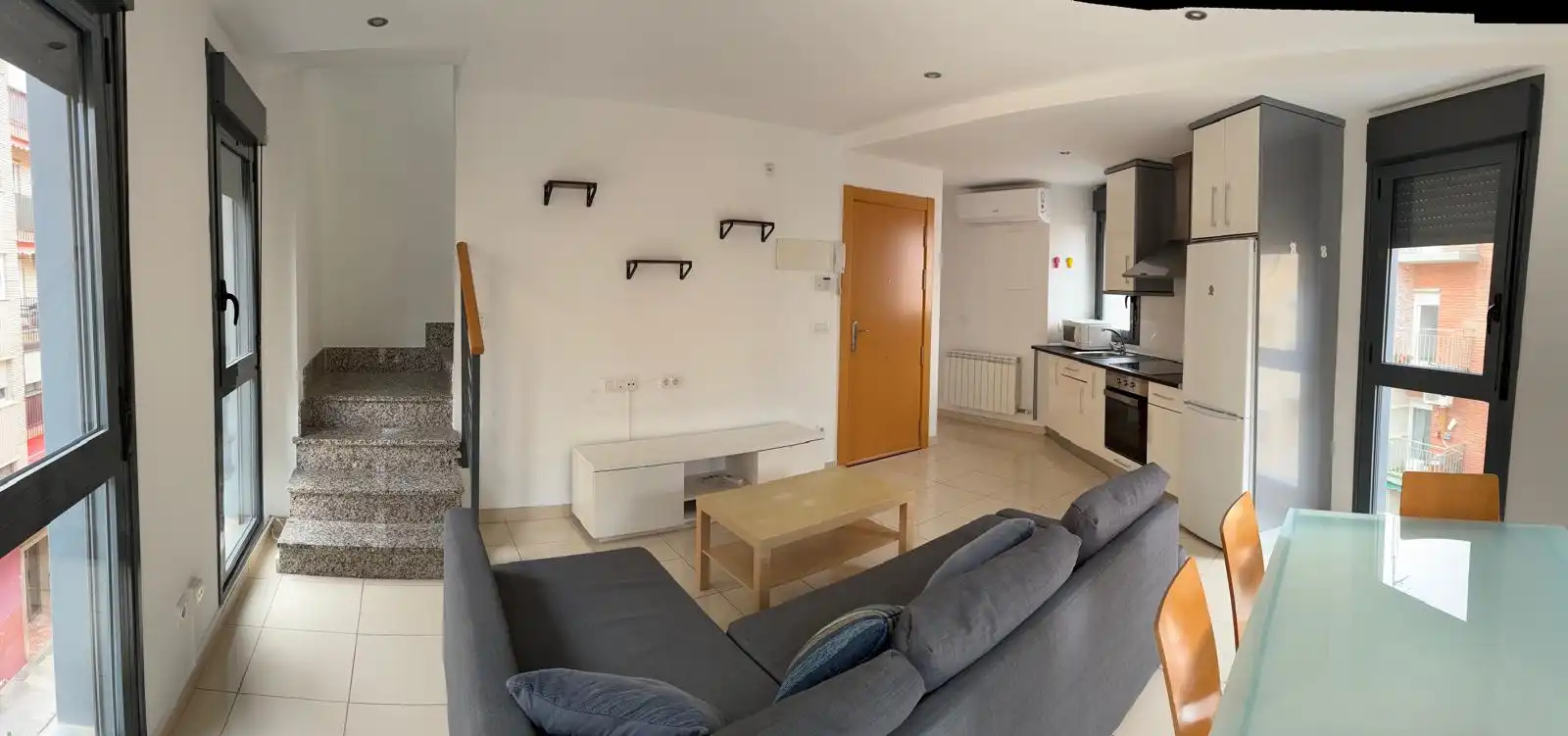 Wohnzimmer von Wohnungen zur Miete in  Zaragoza Capital mit Heizung, Terrasse und Möbliert