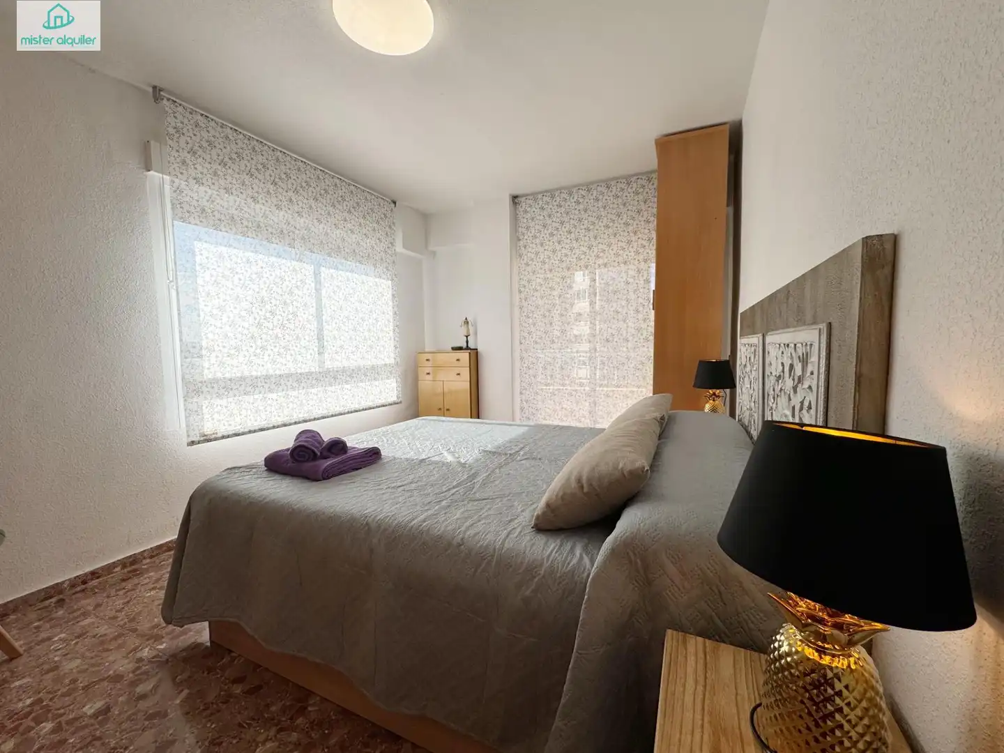 Bedroom of Apartments for rent in El Campello  with Air Conditioner, Terrace and Furnished