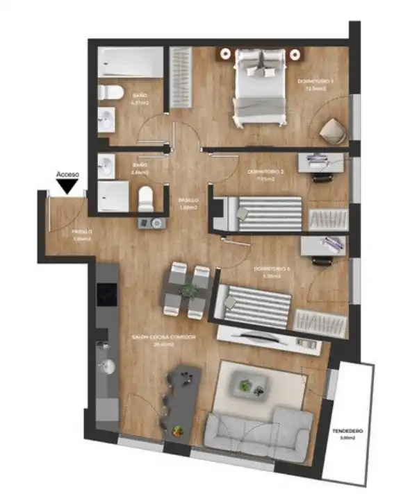 New build Flat with lift for sale in Calle Barrio Sierrapando 712, imagen 6