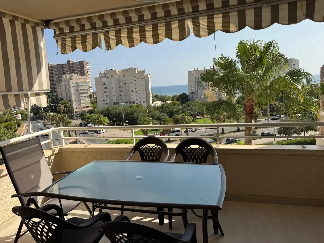 Terrasse von Wohnung zur Miete in Alicante / Alacant mit Klimaanlage, Möbliert und Ofen