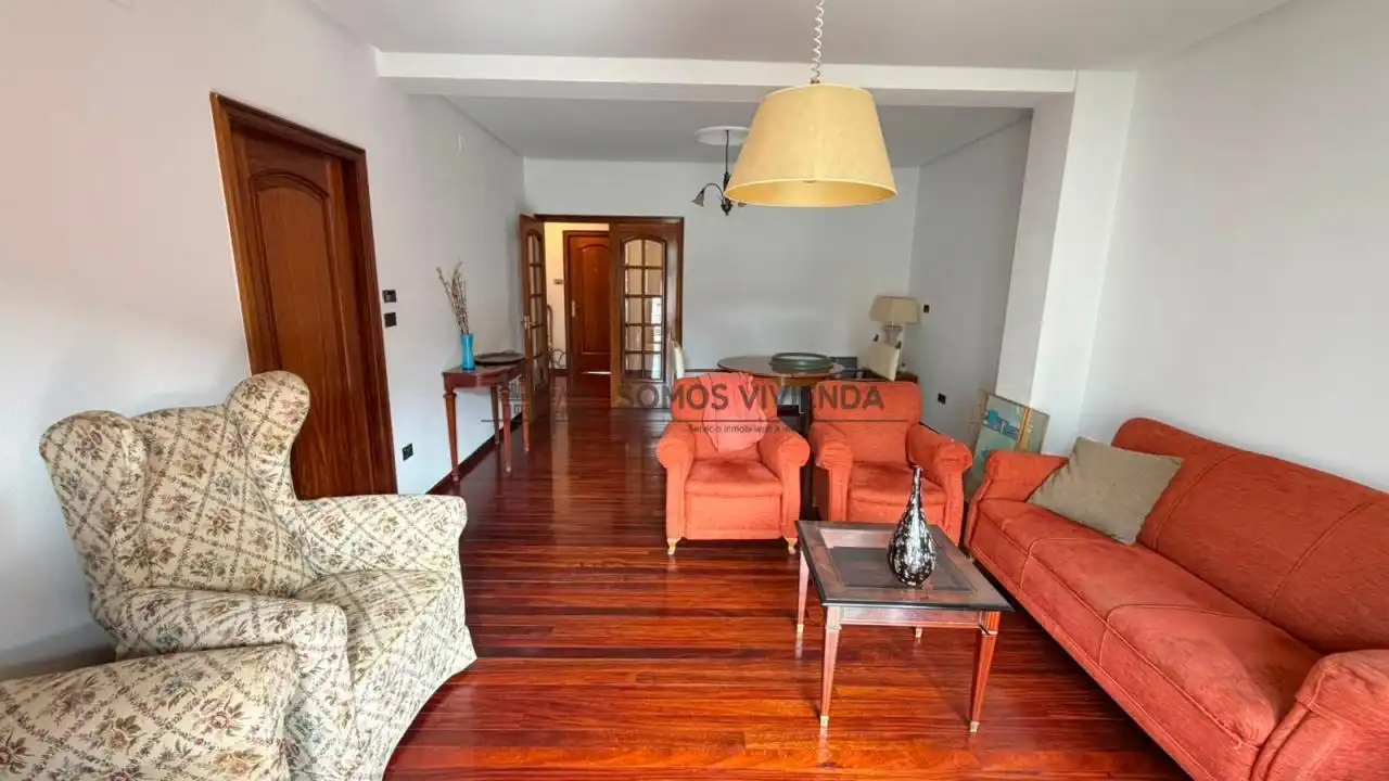 Living room of Flat for sale in Ourense Capital   with Heating, Furnished and Balcony