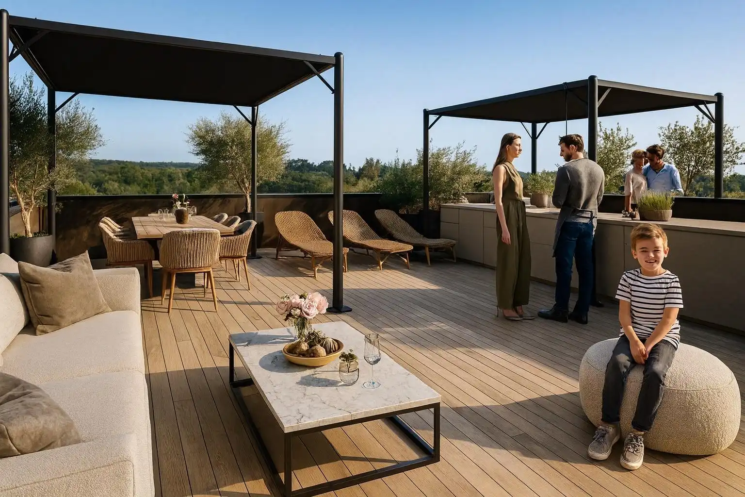 Terrasse von Erdgeschoss zum Verkauf in Piélagos mit Heizung, Privatgarten und Terrasse