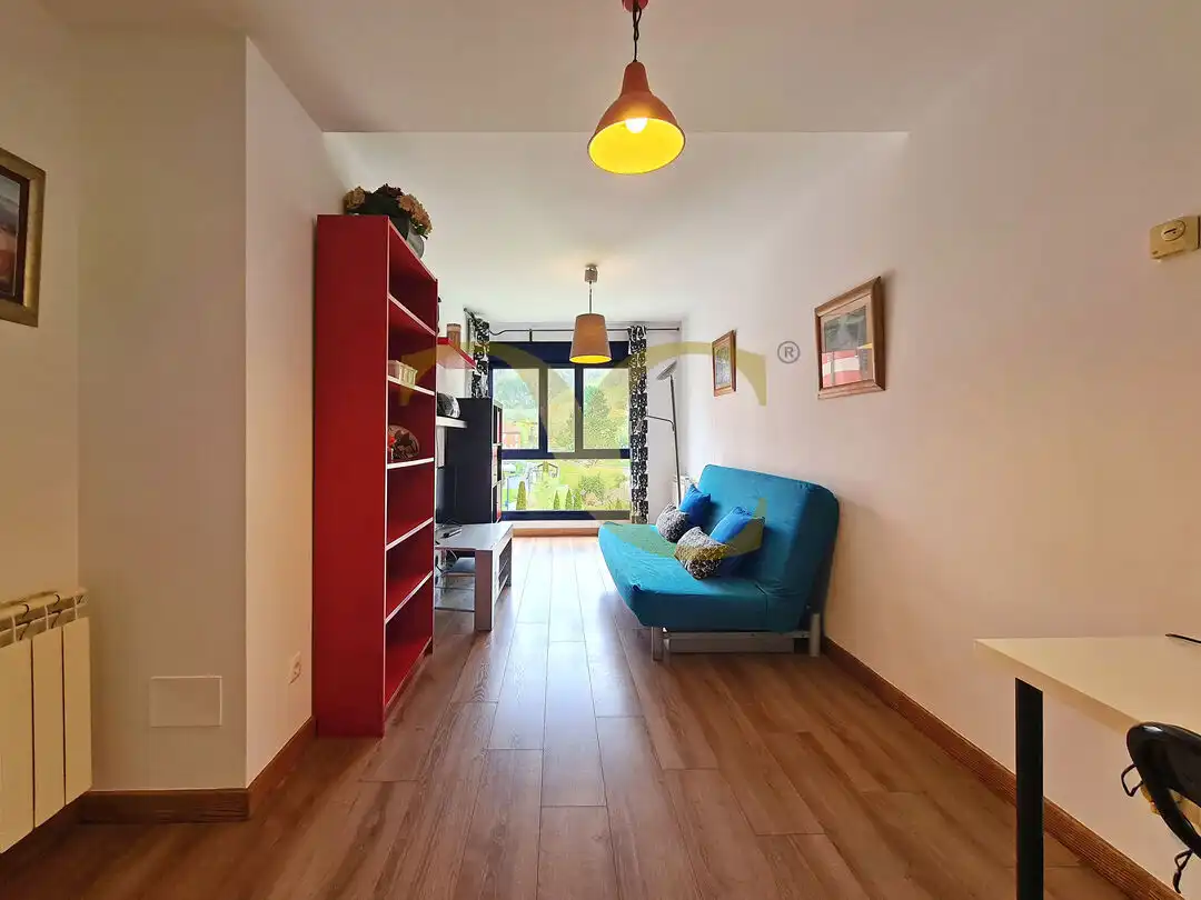 Sala de estar de Apartamento en venta en Ribadesella con Calefacción, Trastero y Amueblado