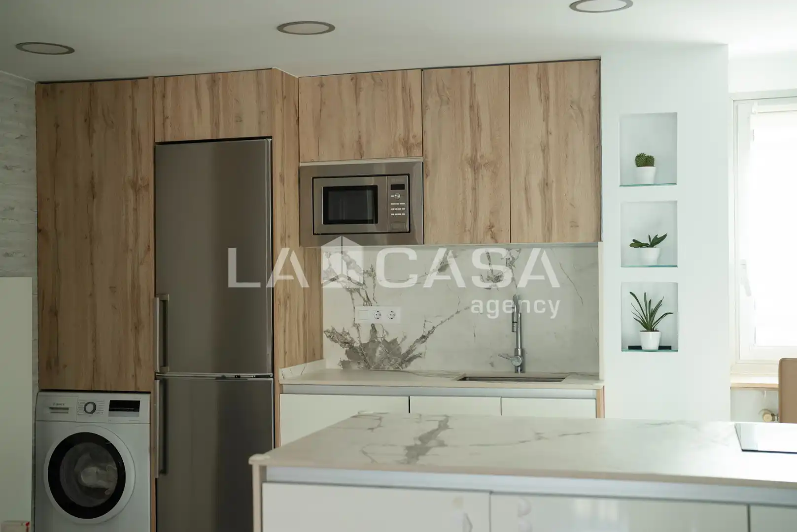 Kitchen of Attic for sale in Barcelona  with Private garden, Parquet flooring and Terrace