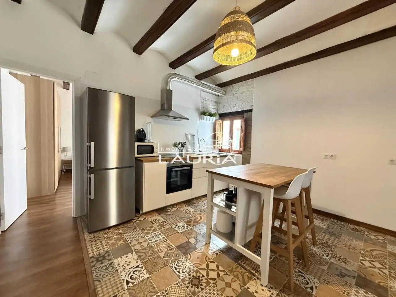 Küche von Wohnungen zur Miete in Valencia mit Klimaanlage, Terrasse und Möbliert