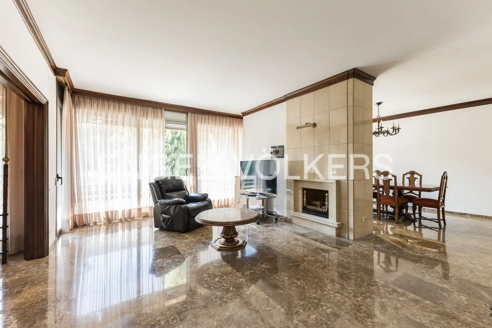 Sala d'estar de Pis de lloguer en Barcelona amb Calefacció, Parquet i Piscina