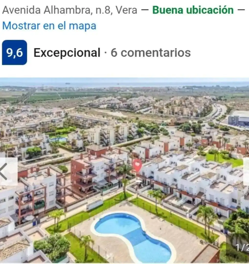 Vista exterior de Apartamento en venta en Vera con Aire acondicionado, Piscina y Balcón