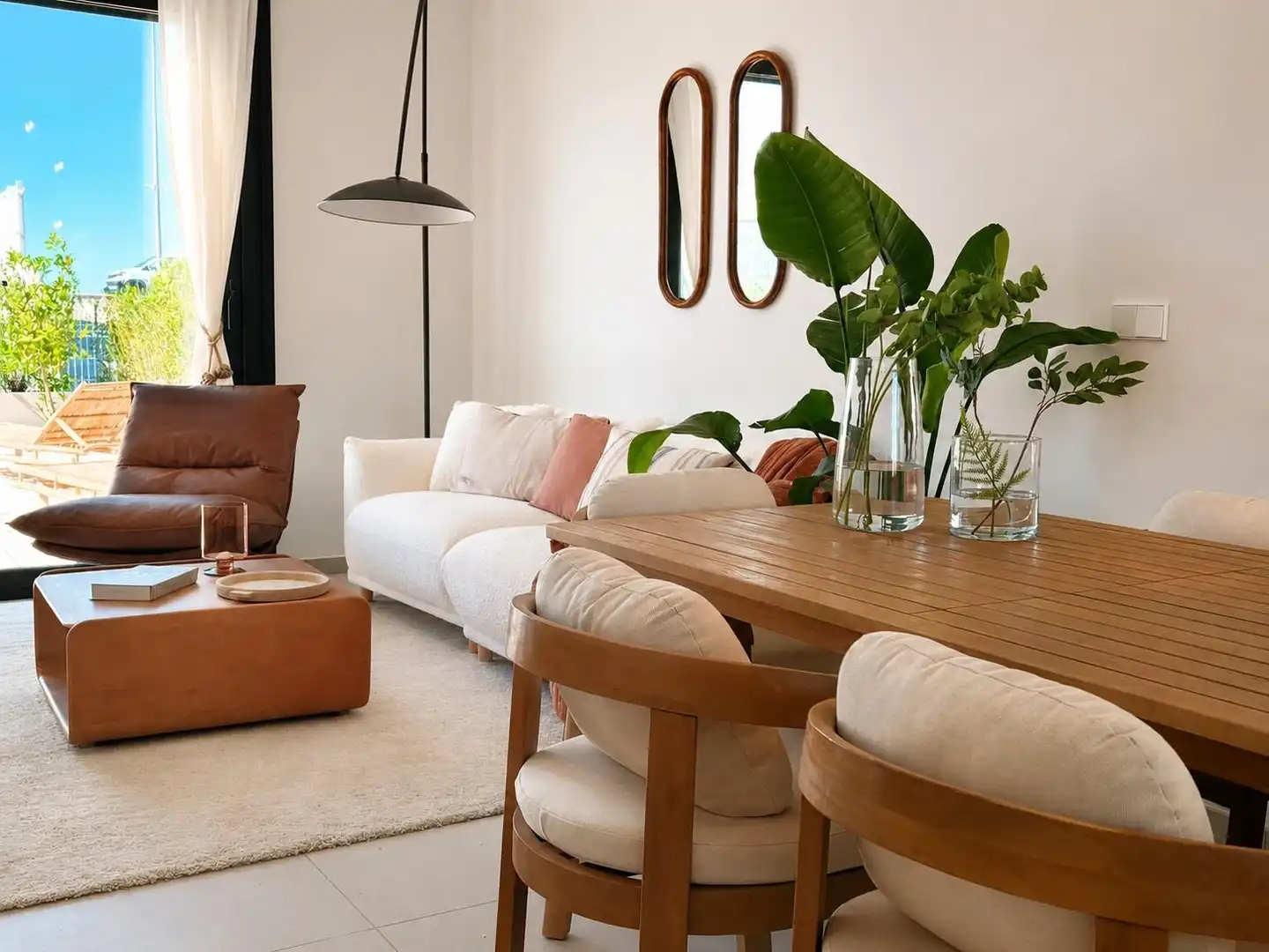Sala de estar de Casa adosada en venta en Murcia con Aire acondicionado, Calefacción y Jardín privado