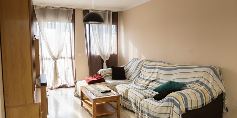 Living room of Flat for sale in La Línea de la Concepción  with Furnished and Balcony
