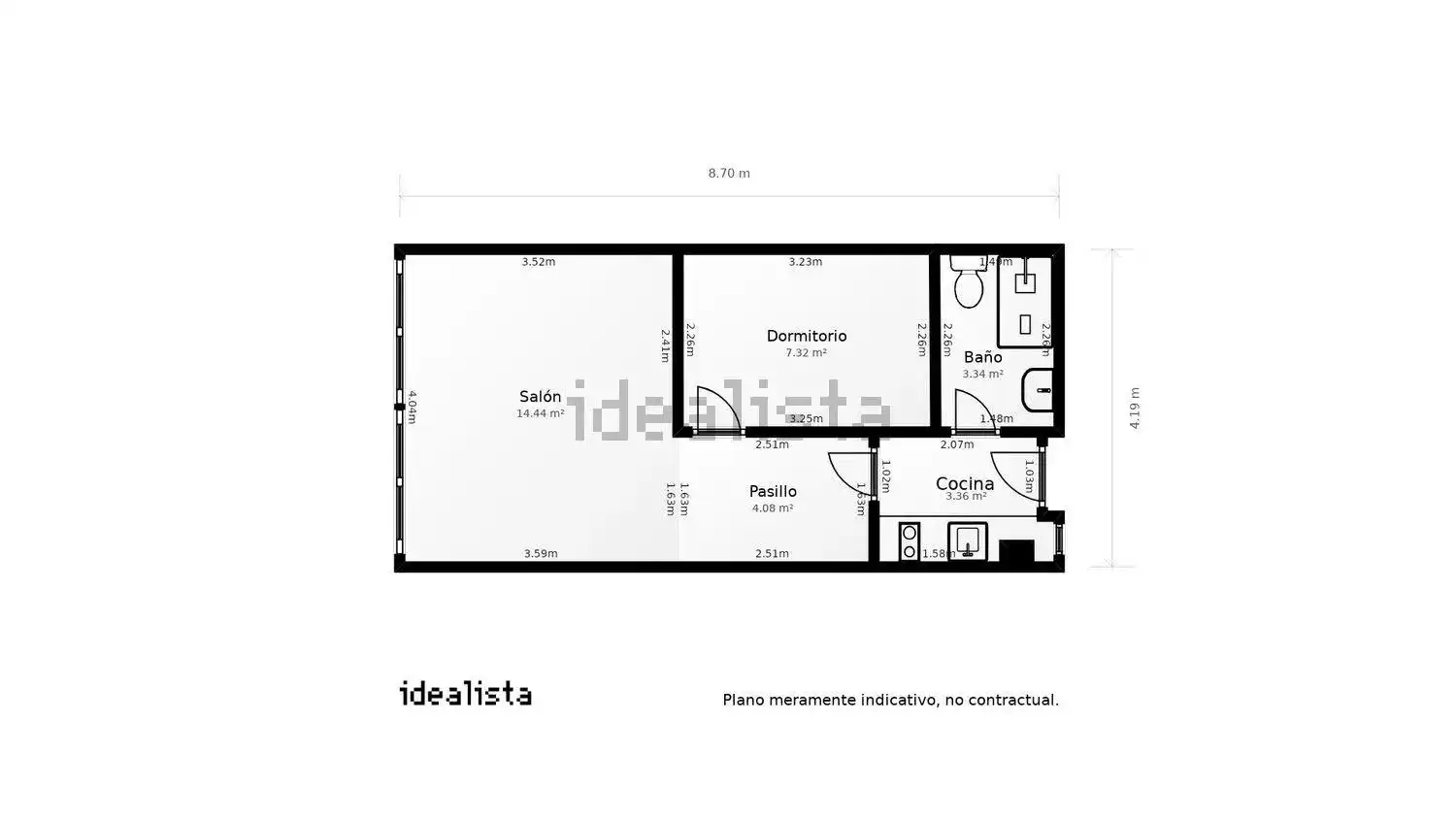 Apartamento de alquiler en Benidorm con Aire acondicionado, Calefacción y Amueblado