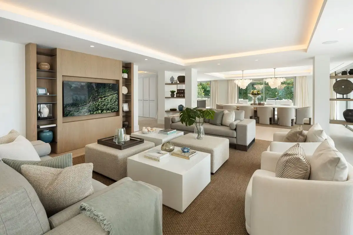 Wohnzimmer von Haus oder Chalet zum Verkauf in Marbella mit Klimaanlage, Privatgarten und Terrasse