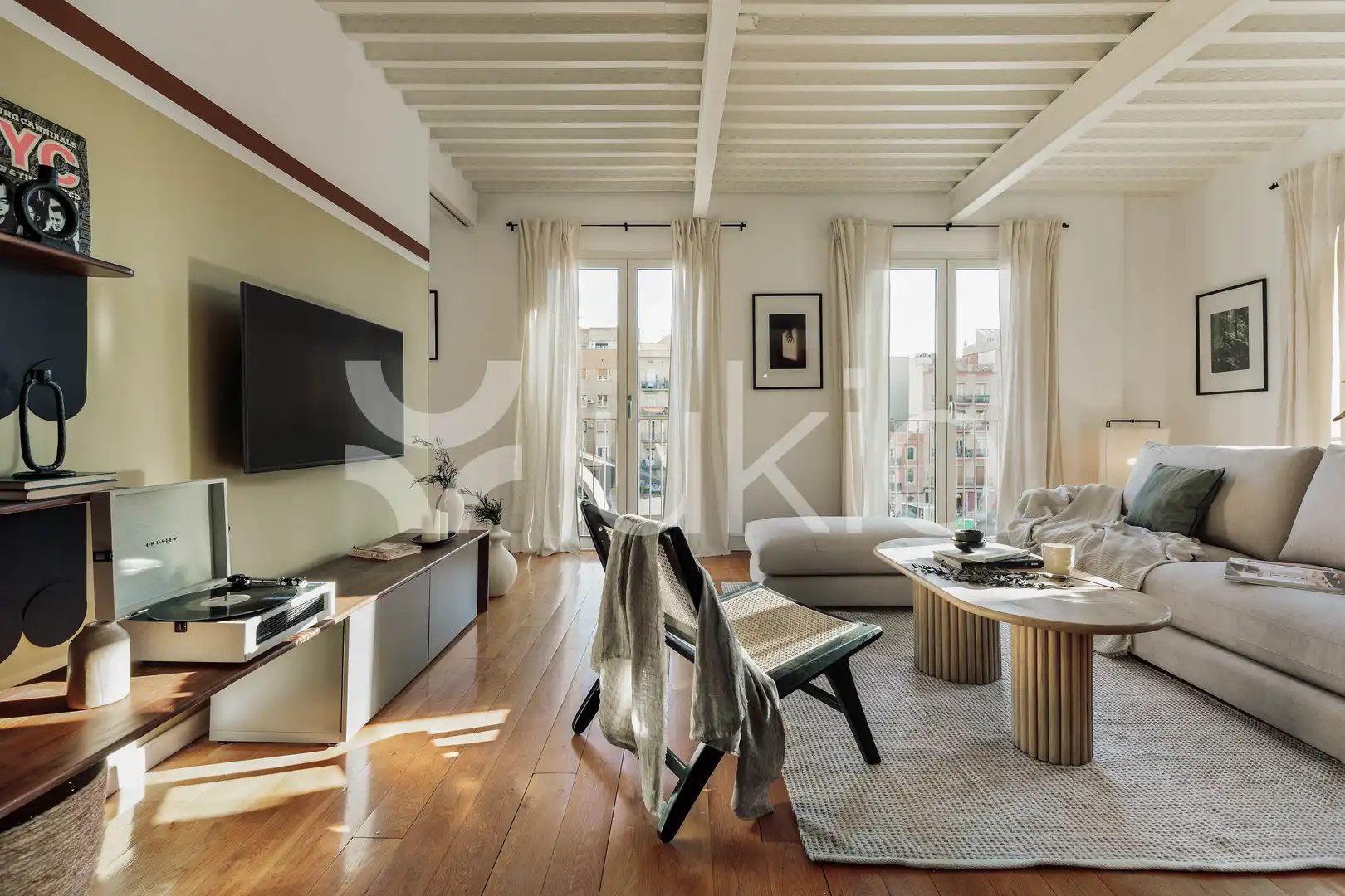 Wohnzimmer von Wohnungen zur Miete in Barcelona mit Klimaanlage, Heizung und Möbliert