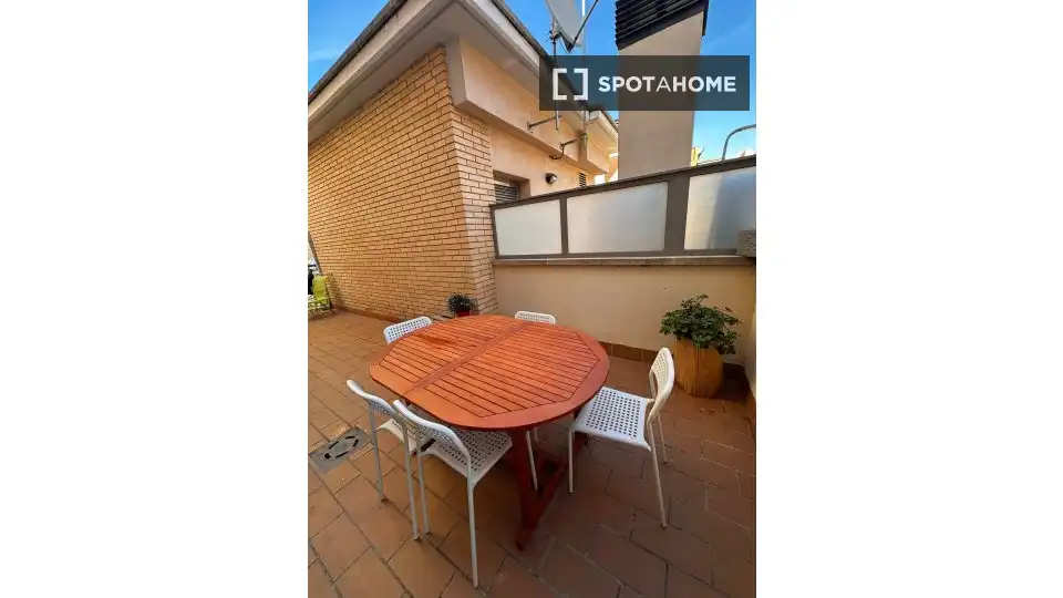 Terraza de Piso de alquiler en Barcelona con Aire acondicionado, Calefacción y Amueblado